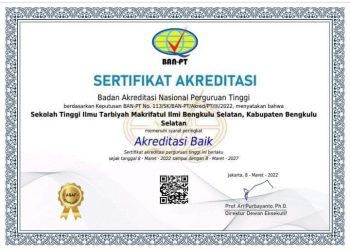 Akreditasi Sekolah Tinggi Ilmu Tarbiyah Makrifatul Ilmi